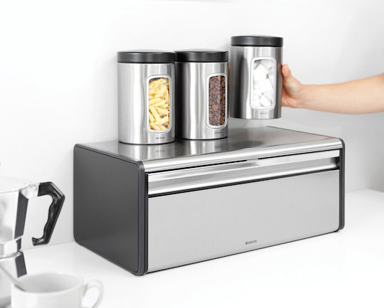 Brabantia Fall Front Хлябохранилище Inox Сребрист 46.5x46.5x18.7см