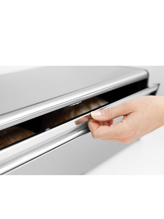 Brabantia Fall Front Кутия за хляб Inox Сребриста 46.5см