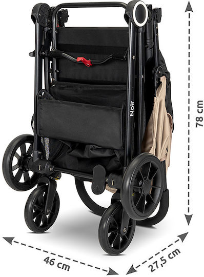 Lorelli Noir Baby Stroller Suitable for Newborn Gray
