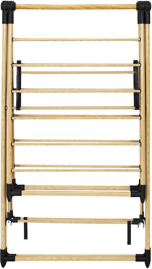 Folding Floor Metallic Clothes Drying Rack with 13m Hanging Length