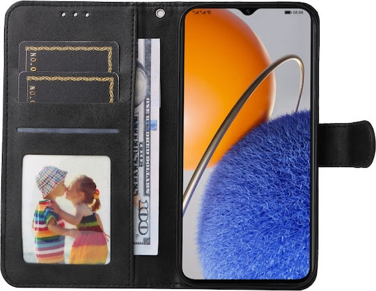 Huawei Wallet Δερματίνης Μαύρο (Huawei Nova Y61)