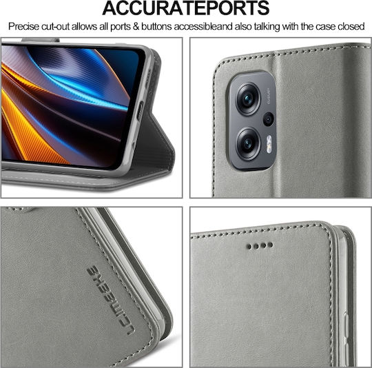 Wallet Δερματίνης Γκρι (Poco M4 5G)