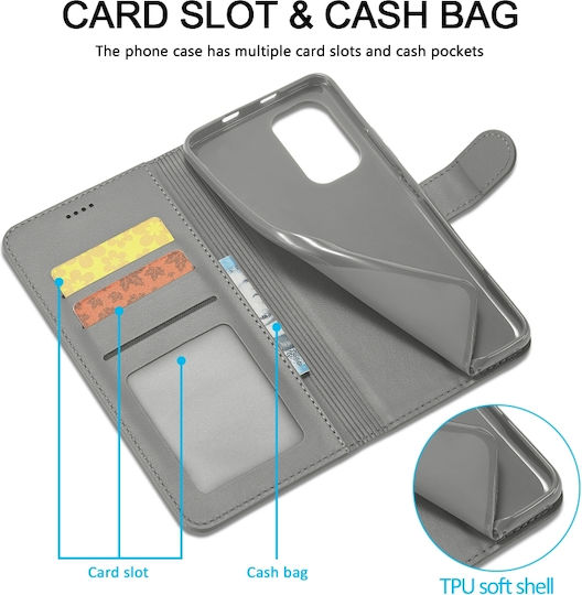 Wallet Δερματίνης Γκρι (Poco M4 5G)