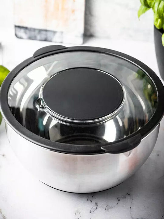 KING Hoff Inox Salad Bowl Silver