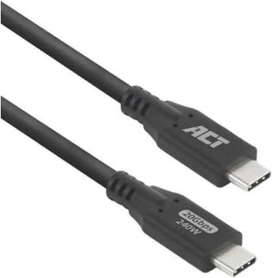 Act Ac7421 Cable Usb C M To Usb C M 1m 240w Black