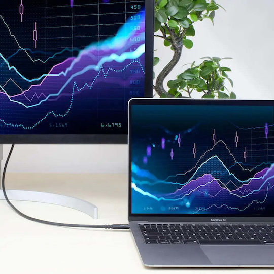 Act USB-C Кабел USB-C Към USB-C 0.8 М USB4 40Gbps 240W USB-IF Сертифициран