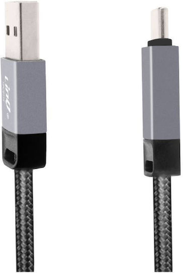 Linq USB Zu USB-C Ladekabel zum Aufladen und Übertragen 3a 27w Schnell 1,2m Schwarzes
