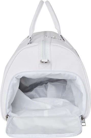 Sprayground Duffle Sack Voyage White made of Artificial Leather L50xW25xH27cm