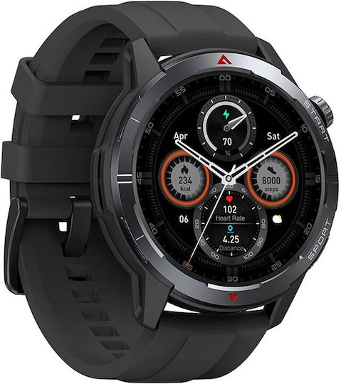 Zeblaze Stratos 3 Ultra Stainless Steel 52mm Waterproof Smartwatch with Heart Rate Monitor (Black)