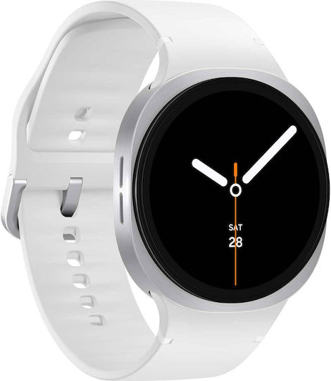 Samsung Galaxy Watch8 LTE Aluminium 40mm Αδιάβροχο με eSIM και Παλμογράφο (Ασημί - S/M)