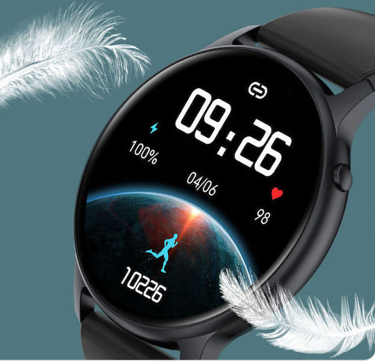 Brățară Fitness Smartwatch Idealstore Slimesport36 Multisport Obiectiv Pași Ritm Cardiac Calorii Arse Analiză Somn Notificări Negru