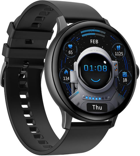 Dare FiT Aluminium Smartwatch mit Pulsmesser (Schwarz)