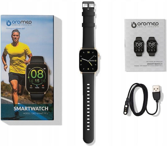 Oromed Fit 6 Smartwatch με Παλμογράφο (Χρυσό)