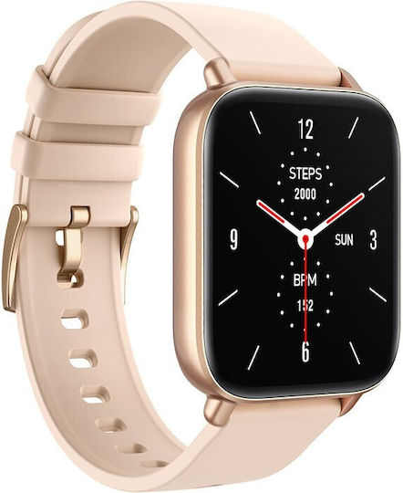Techno Gold Smartwatch Idealstore Full Hd 1.7 Inch Screen 280x280 Resolution Blood Pressure Heart Rate Monitoring Ip67 Water Resistant Bluetooth Call Answering Multi-sport Mode Android Ios Operating System