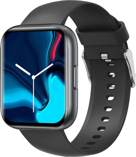 TrendFIT PRO Aluminium Smartwatch with Heart Rate Monitor (Black)