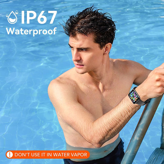 Idealstore Novodue Smartwatch Apel Bluetooth Muzică Bluetooth Notificări SMS Aplicații Sociale Monitorizare Sănătate EKG 20 Moduri Sport Memento-uri Sedentare Rezistent la Apă IP67 Silicon Negru