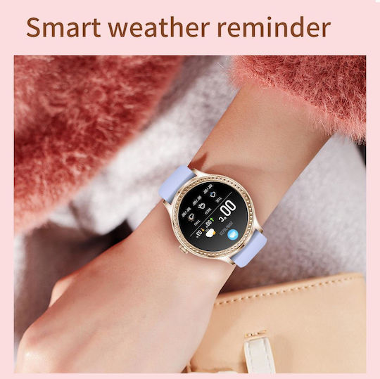 Smartwatch Idealstore Ladywatch Call Notification Call Rejection Message Notification Display Health Monitoring Pedometer Sports Modes Sleep Analyzer Weather Forecast Temperature Sensor Sedentary Reminder Silver Color