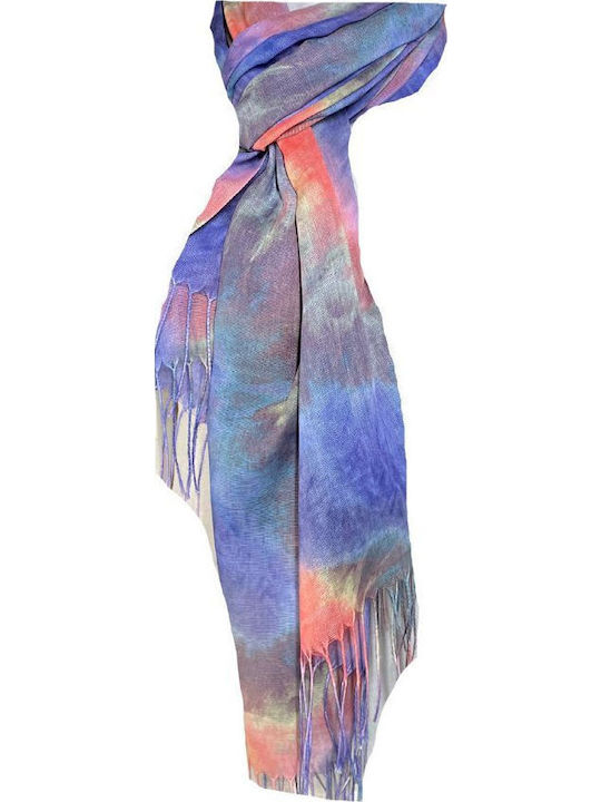 Regenbogen Kaschmirschal Dacali Lila Rosa 185 X 75 Cm