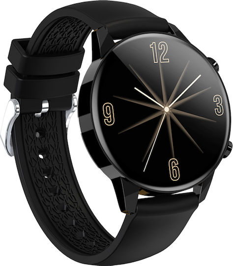 Omega FiT Aluminium Smartwatch mit Pulsmesser (Schwarz)