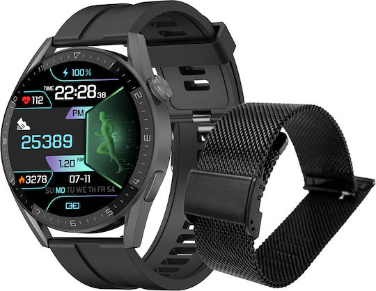 DeltaFiT Max Smartwatch with Heart Rate Monitor (Black)