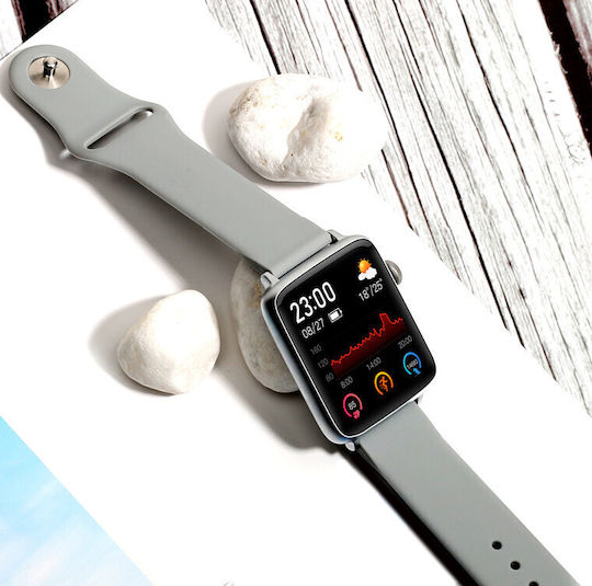 KinectFiT Aluminium Smartwatch με Παλμογράφο (Γκρι)
