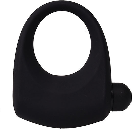 Vibrating Silicone Cock Ring Black