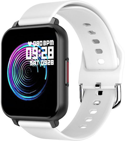 TimeFiT Aluminium Smartwatch with Heart Rate Monitor (White)