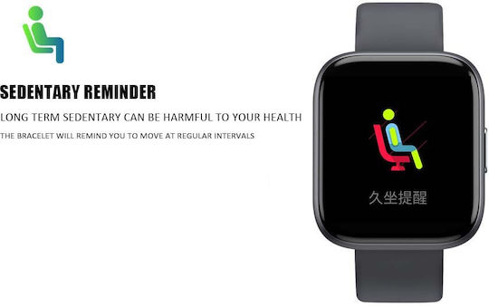 TrendFIT Aluminium Smartwatch with Heart Rate Monitor (Black)