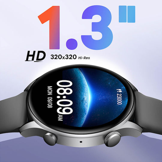 Riversong Motive 6c Pro Smartwatch με Παλμογράφο (Space Gray)