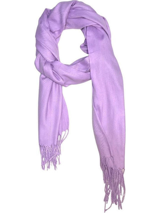 Light Purple Cashmere Scarf 190x75 Cm