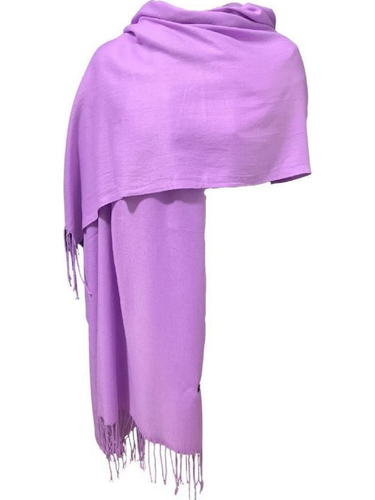 Light Purple Cashmere Scarf 190x75 Cm