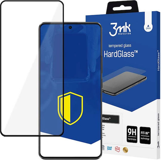 3MK Hardglass Max Lite 0.3mm Full Face Tempered Glass Black (Redmi Note 13 Pro 5G / Poco X6)