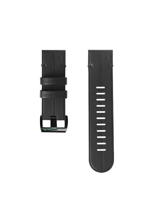 Curea Piele artificială Negru (Fenix 3 / 5X / 5X Plus / 6X / 6X Pro / 7X / 7X Pro / 8 (51mm))