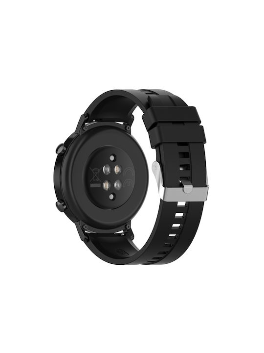 Armband Silikon Schwarz (Galaxy Watch 3 41mmForerunner 55/245/645 / Vivoactive 3/5/HR / Venu Sq 2Amazfit Bip)
