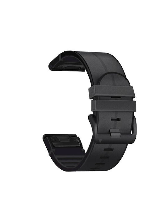 Curea Piele artificială Negru (Fenix 3 / 5X / 5X Plus / 6X / 6X Pro / 7X / 7X Pro / 8 (51mm))
