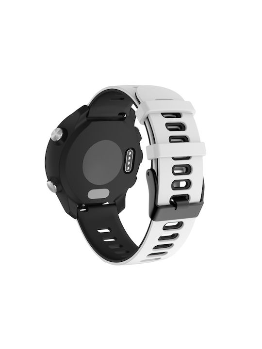 Каишка Бяло / черно (Галакси Уотч 3 41 ммForerunner 55/245/645 / Vivoactive 3/5/HR / Venu Sq 2Амазфит Бип)