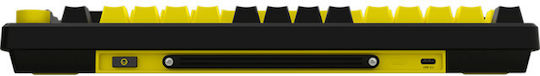 Lorgar KBP7075W Wireless Gaming Mechanical Keyboard 75% with RGB lighting (English UK) Yellow