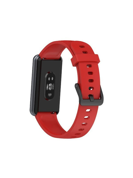 Black Buckle Armband Silikon Rot (Realme Band 2) 680603662F