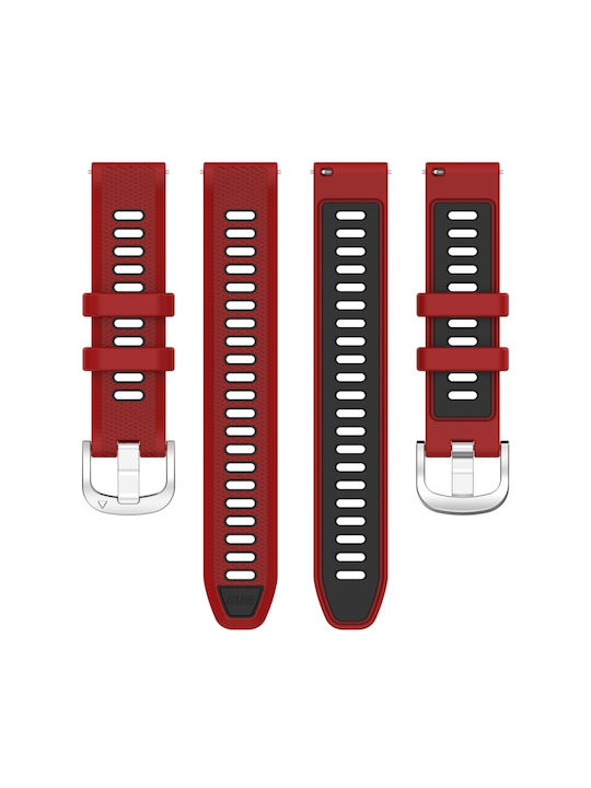 Каишка Силикон Червено / черно (Vivoactive 4S / Vivomove 3S)