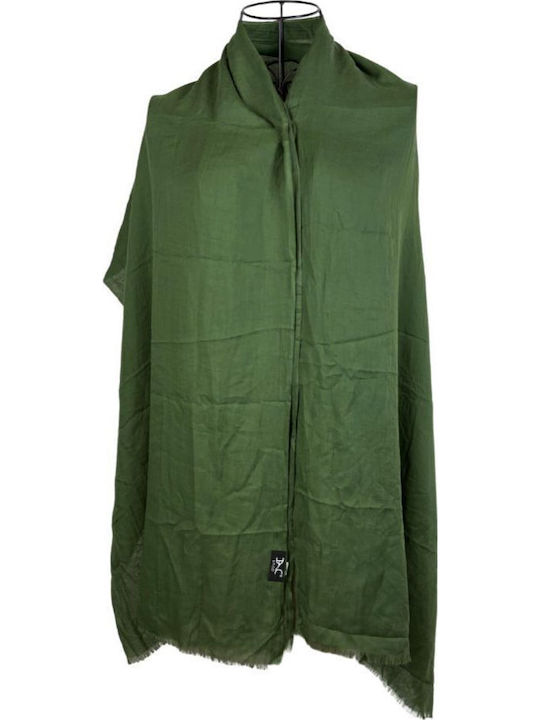 Solid Women's Scarf 25vm Olive Green 180 X 95 Cm Solid Women's Scarf 25vm Olive Green 180 X 95 Cm