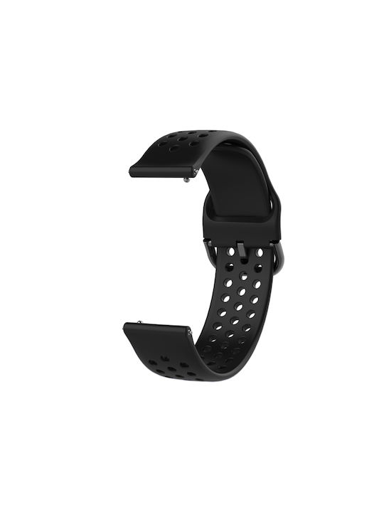 Breathable Buckle Λουράκι Μαύρο (Galaxy Watch 3 41mmForerunner 55/245/645 / Vivoactive 3/5/HR / Venu Sq 2Amazfit GTS)