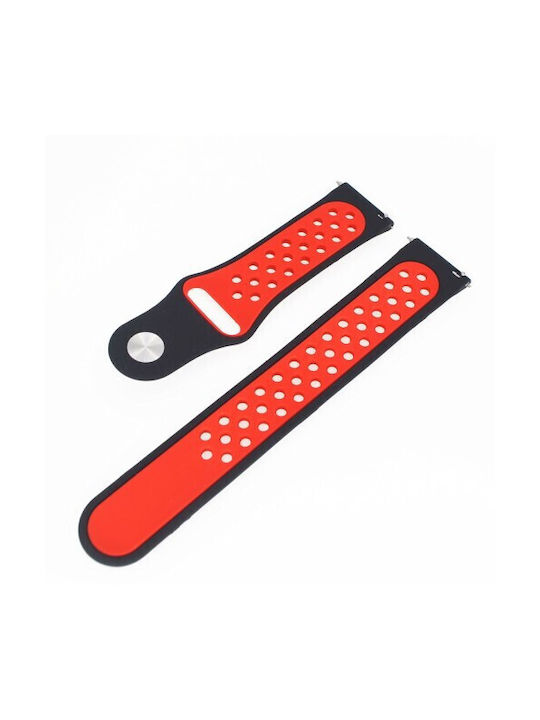 Two-Tone Strap Silicone with Pin Red (Forerunner 55/245/645 / Vivoactive 3/5/HR / Venu Sq 2)
