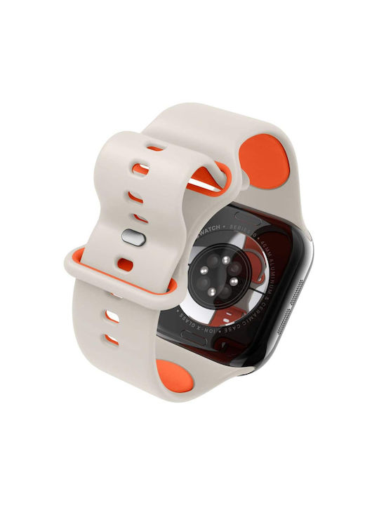 Spigen Nano Pop Strap Silicone Beige (Apple Watch 6, 7, 8, 9, 10, SE, Ultra 1, 2)