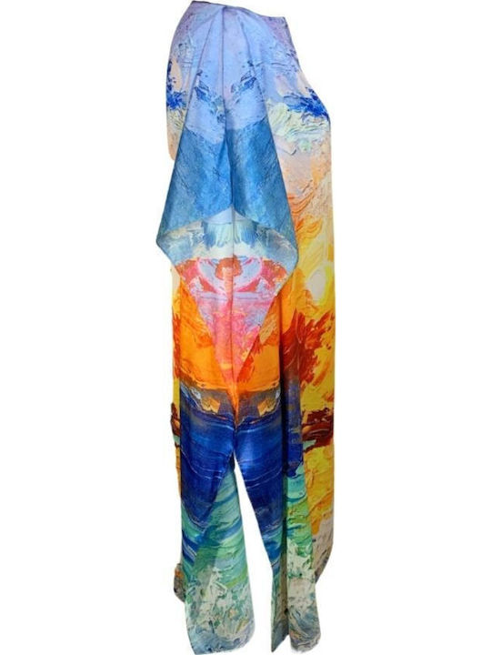 Sommer Kleid Orange/blue