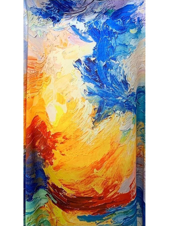 Sommer Kleid Orange/blue