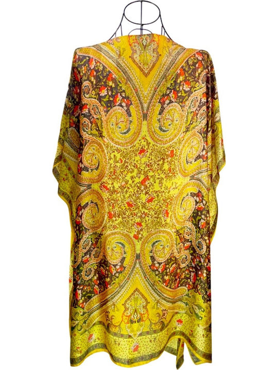 Damen Mini Strandkleid Gelb