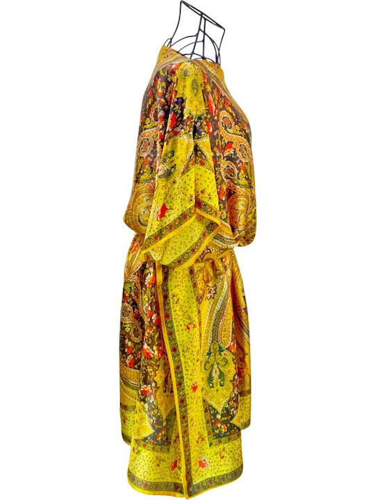 Damen Mini Strandkleid Gelb