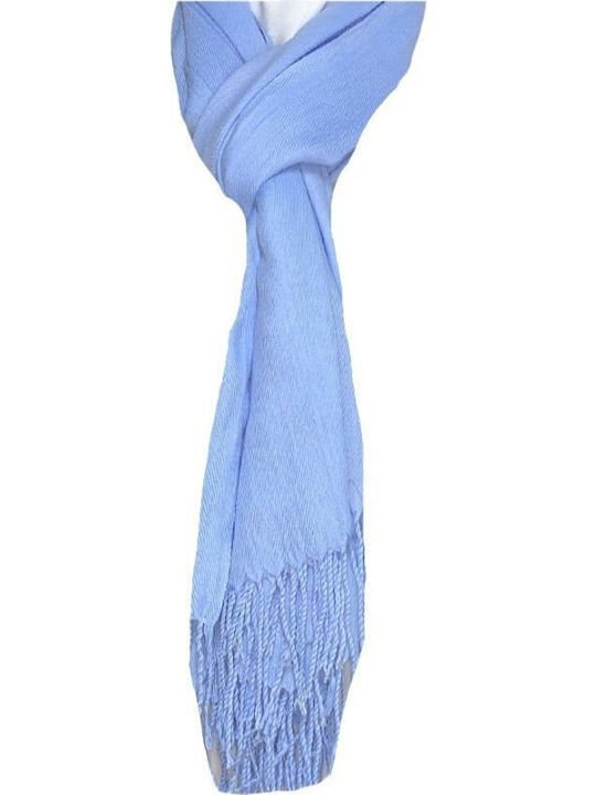 Cashmere Scarf Blue 180x70 Cm