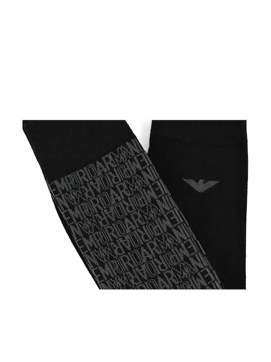 Emporio Armani Bărbați Șosete Black 2Pachet
