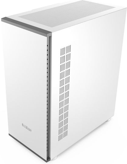 PCCOOLER IE200W Gaming Midi Tower Computer Case with Side Window White